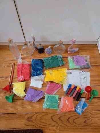 Jeu de société Déco Sable Décoration sable avec pots (en verre + plastique)