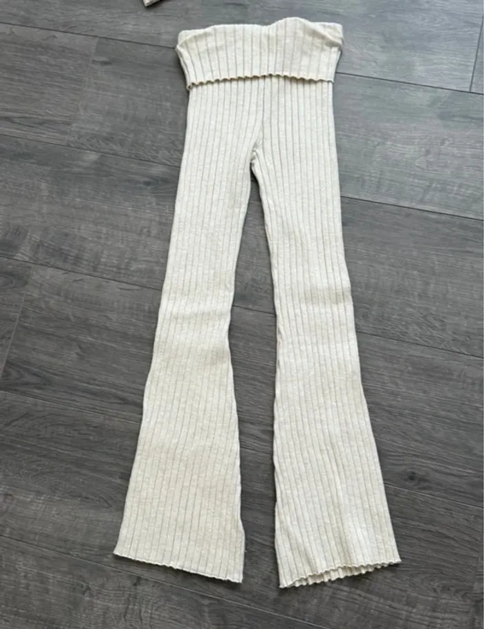 Ensemble beige top court et pantalon flare 8/9 ans H&M - photo numéro 12