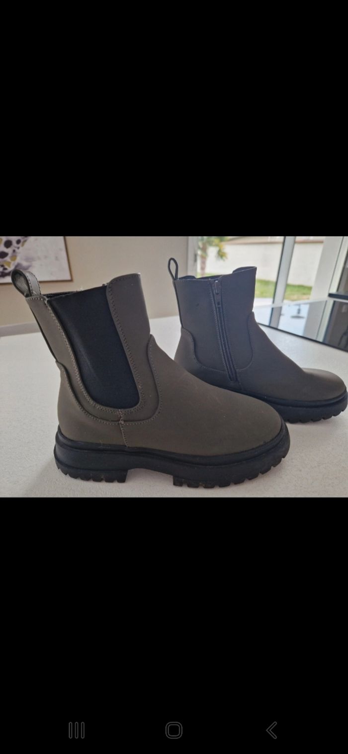 Bottines kaki 34 - photo numéro 3