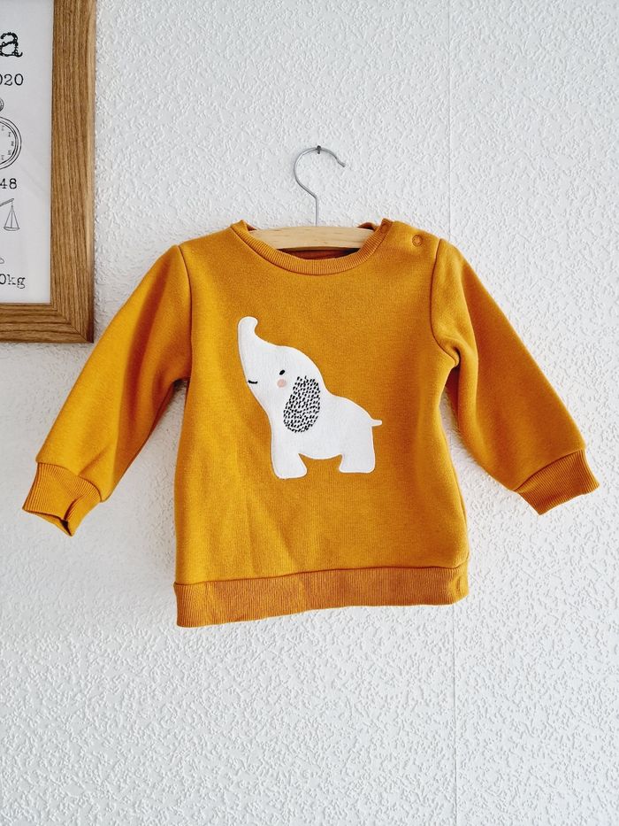 Noukie's - Pull / sweat manches longues, doublé polaire - Éléphant (12 mois) - photo numéro 2