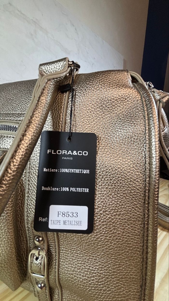 Sac taupe métal tendance chic et stylé grand format neuf - photo numéro 6
