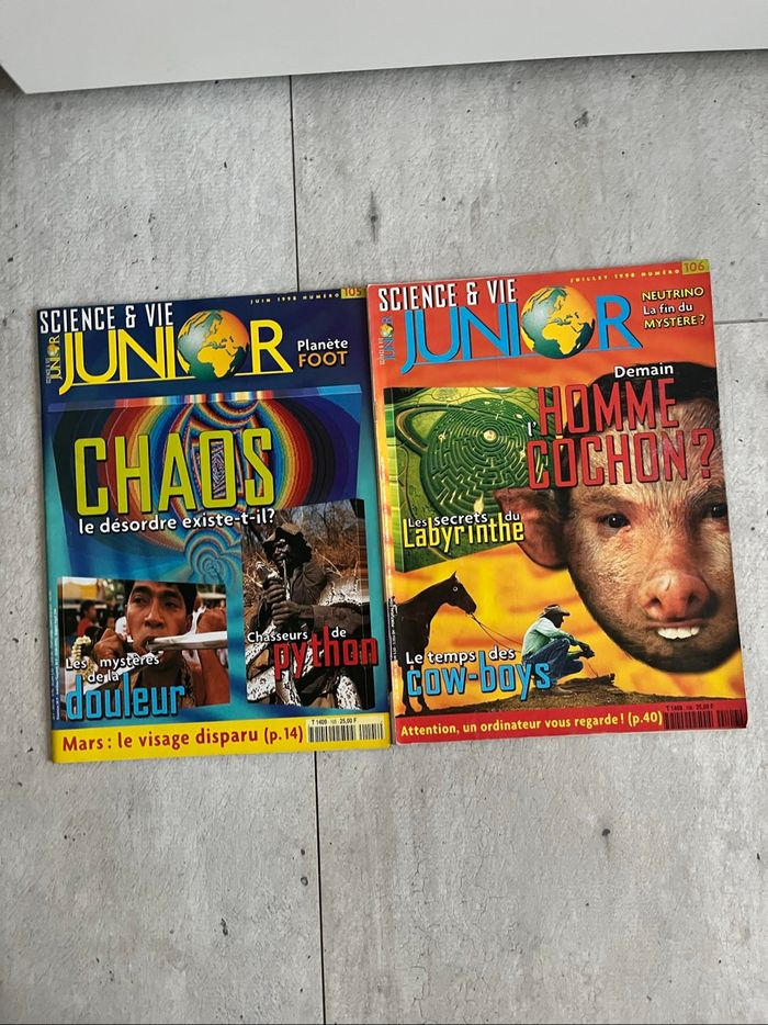 Science et vie junior numéro 105 et 106