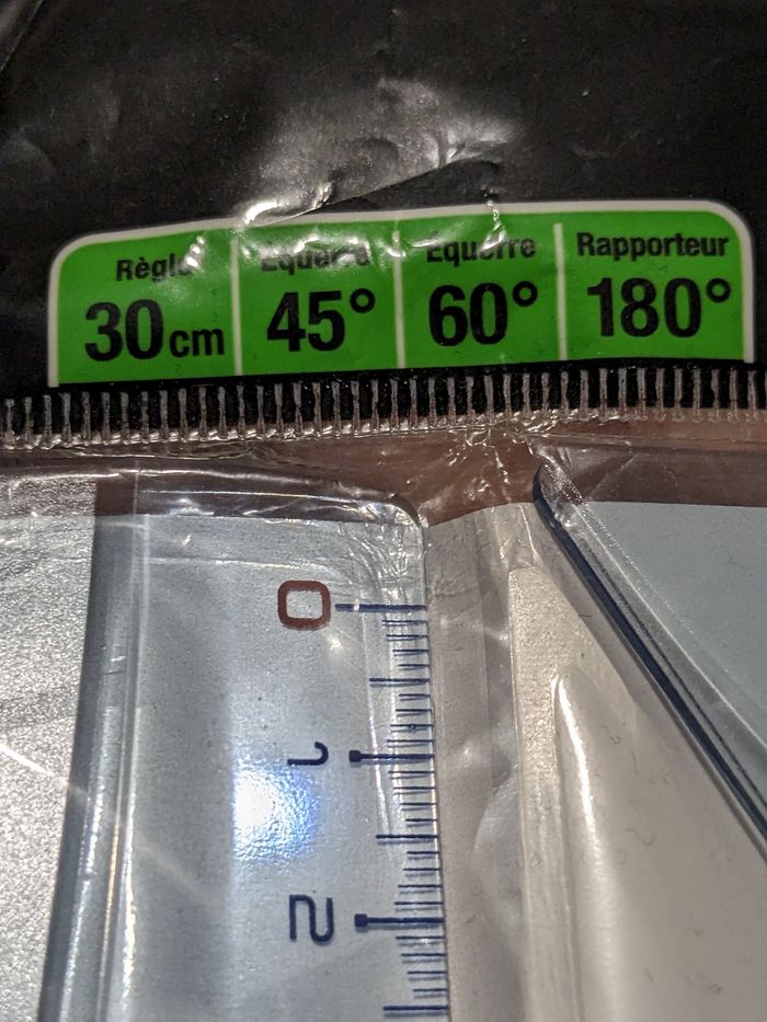 Lot de 4 règles de traçage, set géométrie. - photo numéro 4