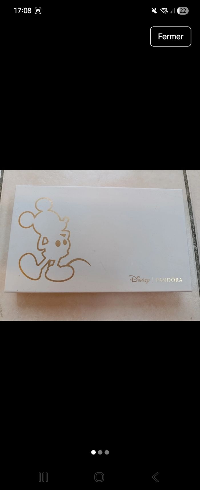 Pochette mickey pandora avec sa boîte - photo numéro 1