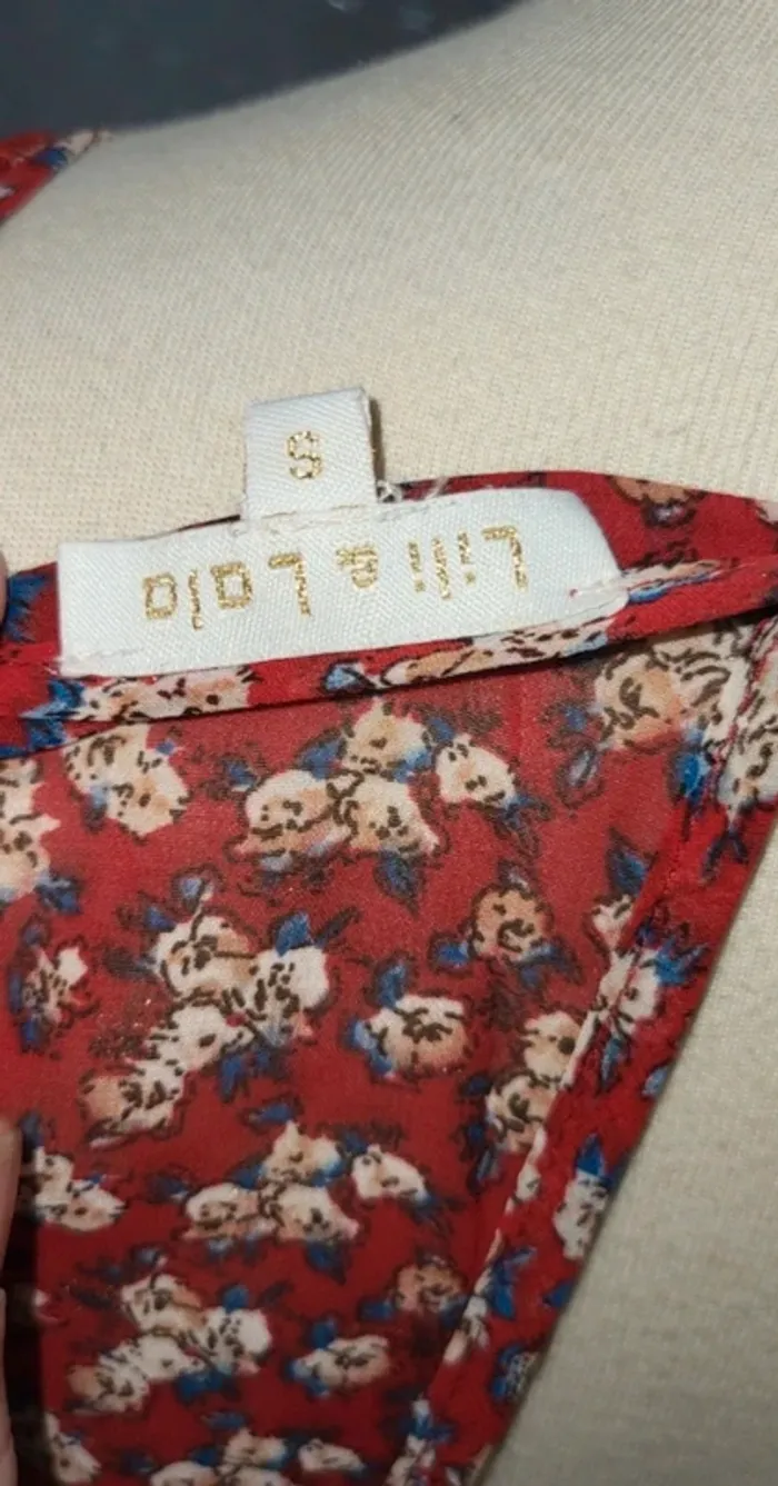 Robe fleurie longue fendue S - photo numéro 4