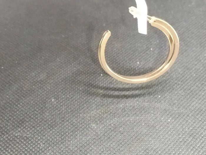 Boucle d'oreille doré cercle ouvert - photo numéro 2