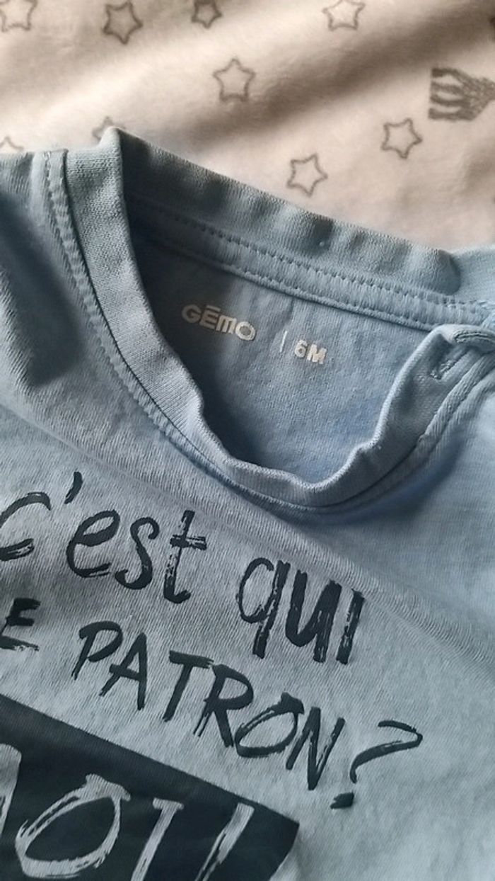 Pull neuf + tee-shirt manche longue 6 mois gémo - photo numéro 6