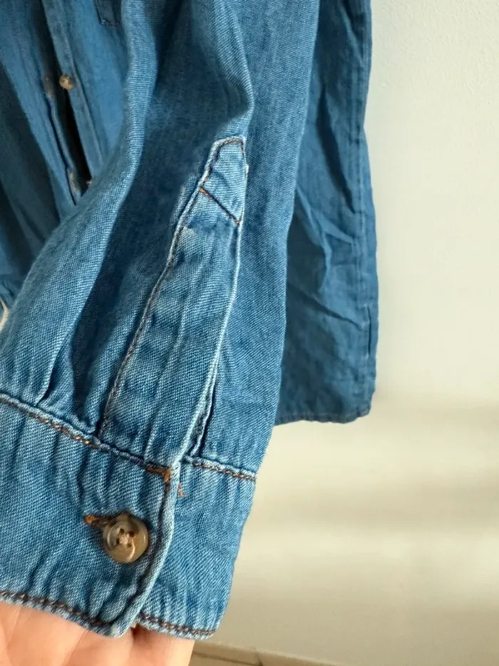 Chemise longue jeans - photo numéro 2
