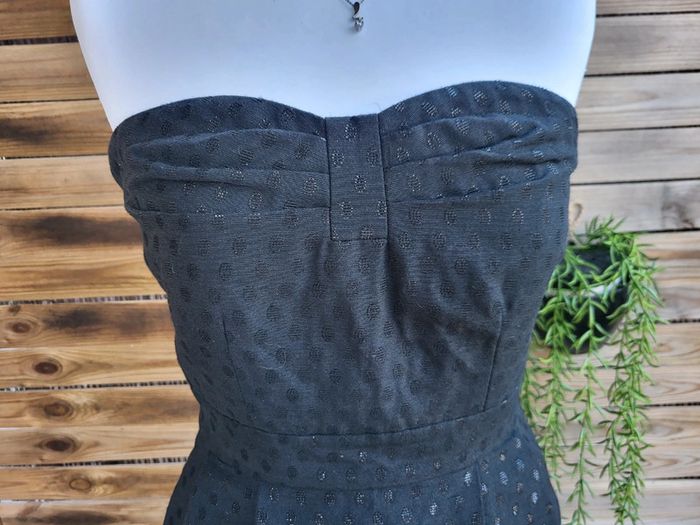 Robe bustier chic glamour sexy plumetis noir naf naf taille 36 - photo numéro 3