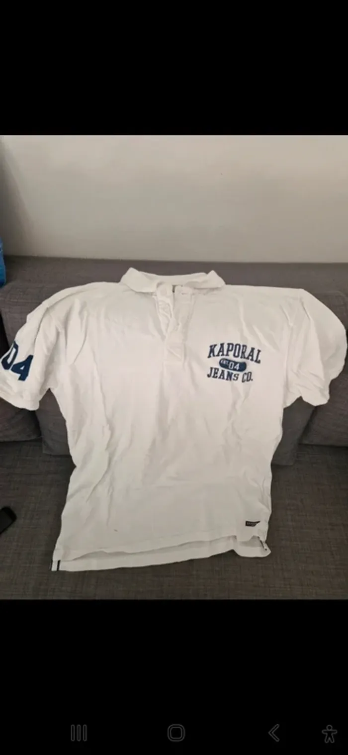 Polo homme blanc kaporal jeans taille xxl