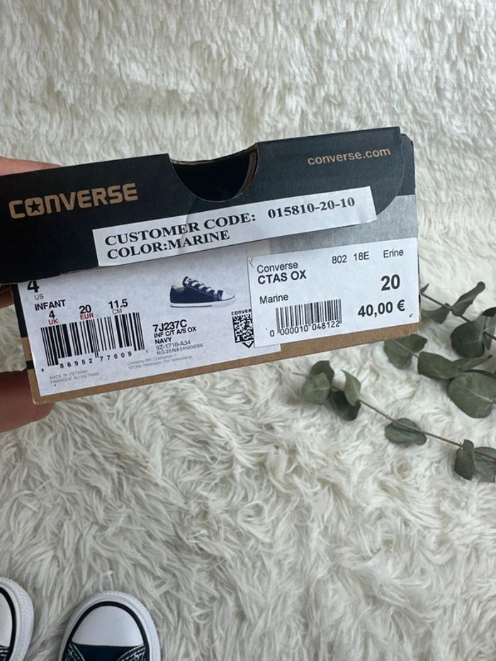Paire de basket converse Marine taille 20 - photo numéro 7