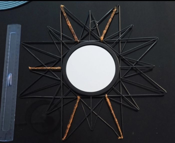 Miroir forme métal étoile