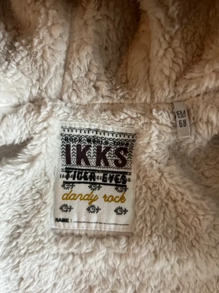 Doudoune fourée jaune ikks 6 mois - photo numéro 7
