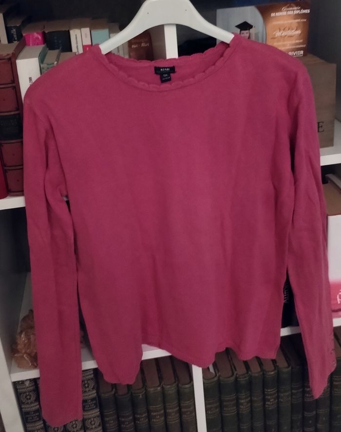 Très beau pull vieux rose "Kiabi" 100%  coton neuf - photo numéro 2