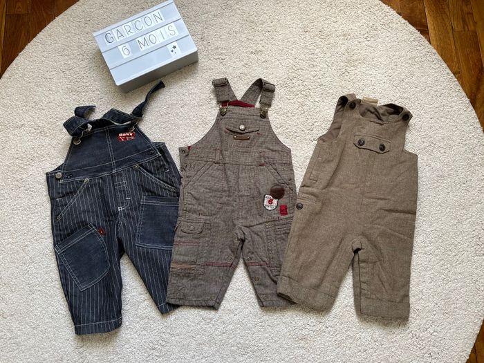 Lot de 3 salopettes - 6 mois 👶🏼