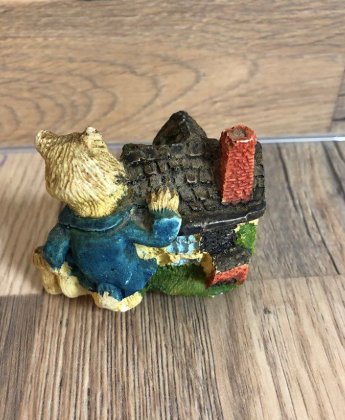 Sucre vintage couple de loups avec leur maison - photo numéro 2