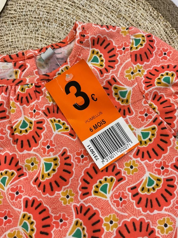Robe neuve fille orange rose été - photo numéro 2