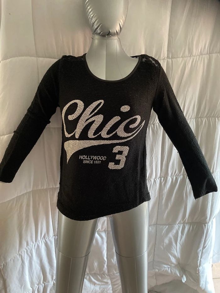pull d'hiver sans marque noir taille M