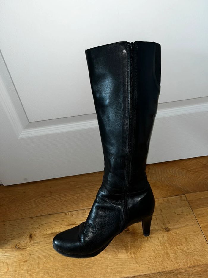 Botte à talons noires, taille 38 - photo numéro 3
