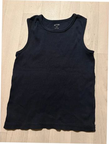 Maillot de corps 4 ans à petites bretelles bleu marine