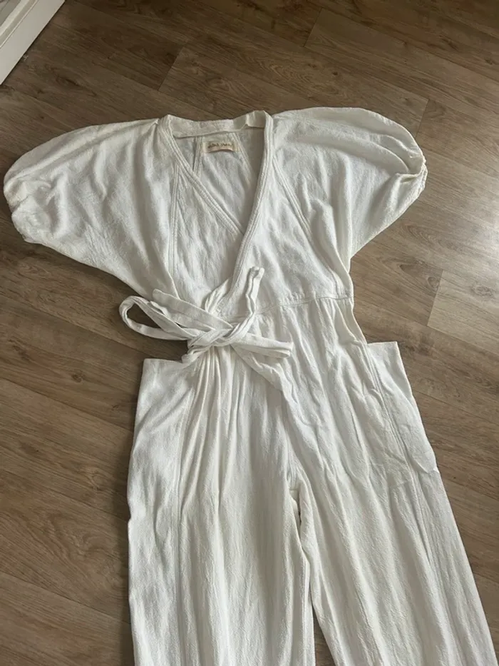 Guru jagat combinaison pantalon blanche coton , femme, taille 1/36 - photo numéro 2