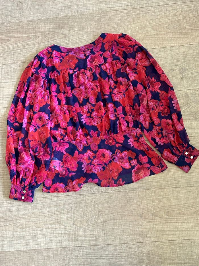 Blouse fleurie à manches longues Morgan taille 40 jamais portée - photo numéro 8