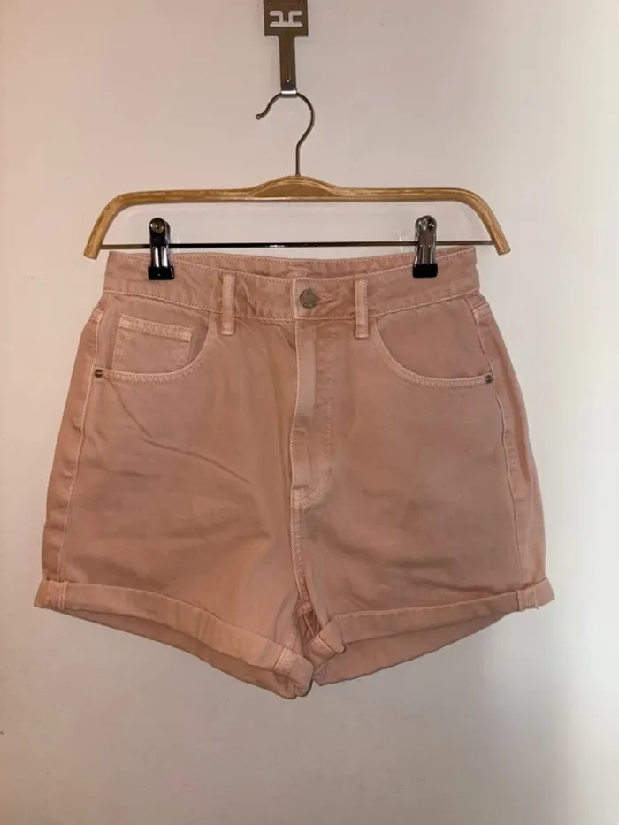 Short en jean femme rose saumon taille 34 Nagev en très bon état - photo numéro 10