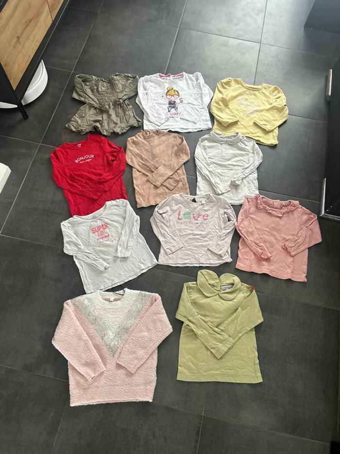 Lot hauts fille 3 ans