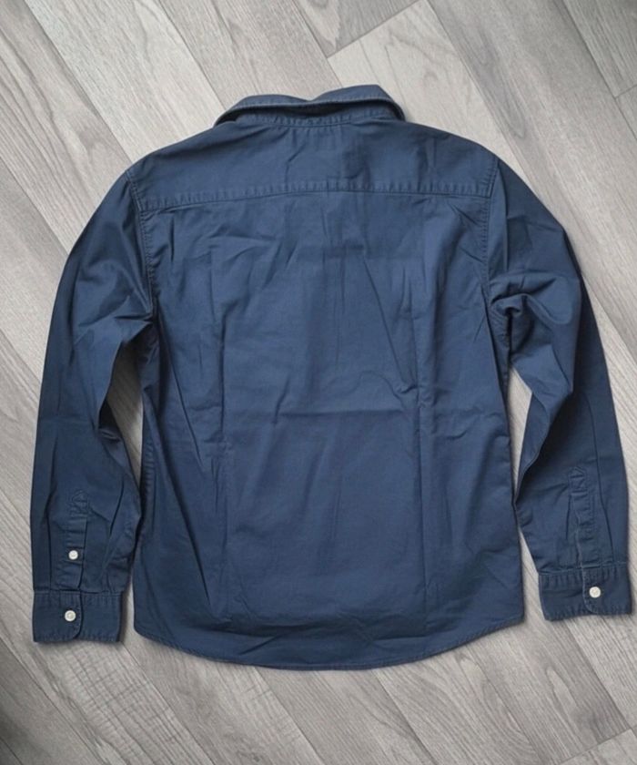 Chemise couleur marine manches longues H&M - photo numéro 3