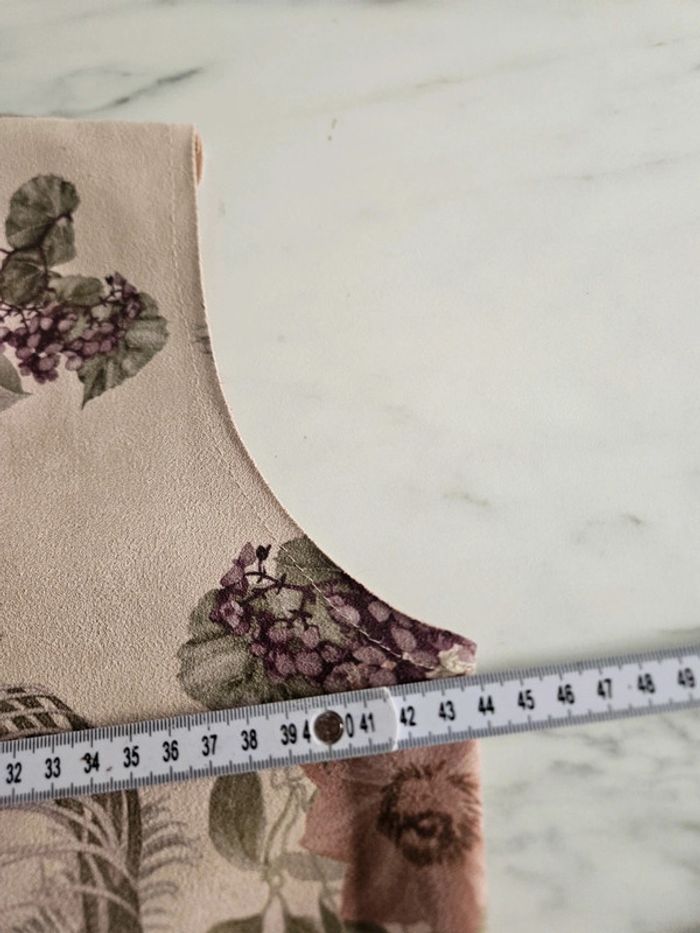 Cassis robe fleurie aspect daim taille 38 - photo numéro 14