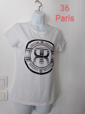 Tee shirt avec strass femme 36