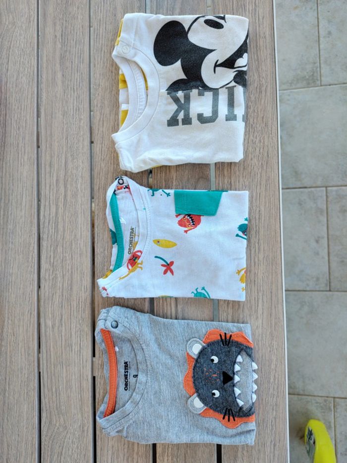 Lot de 3 t-shirts MC Orchestra T.9M