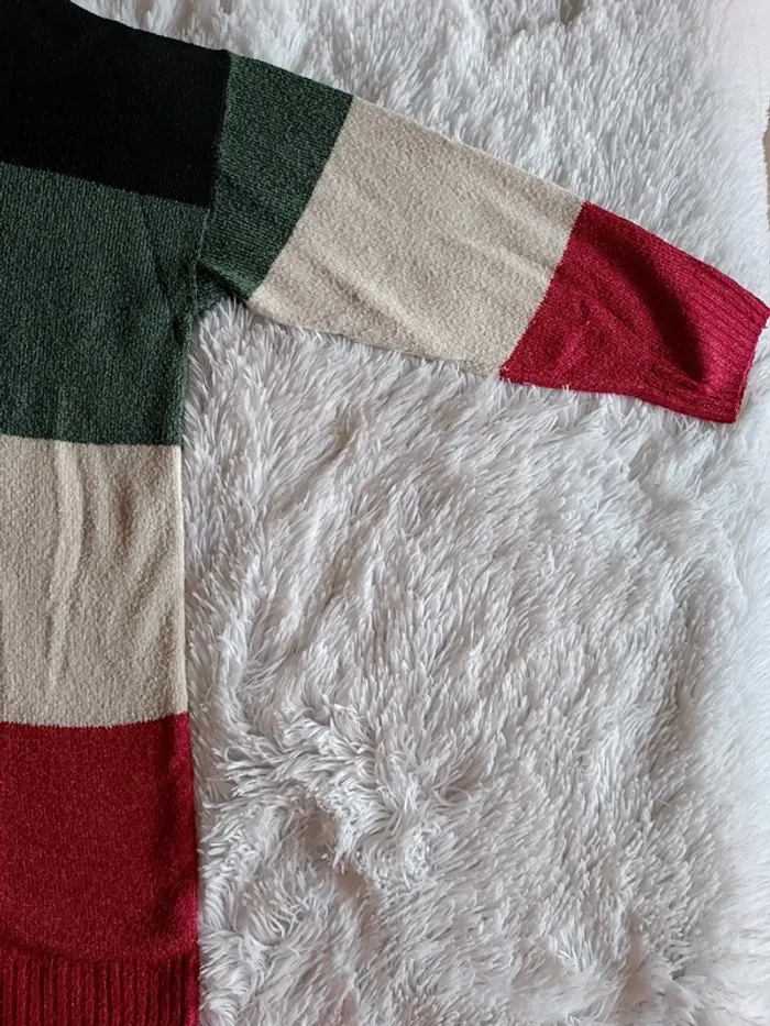 Pull long rayé à manches raglants T. XL - 46 / 48 Esmara - photo numéro 2