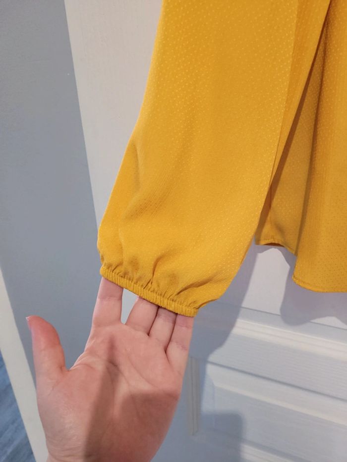 Blouse manches longues jaune Camaieu - photo numéro 4