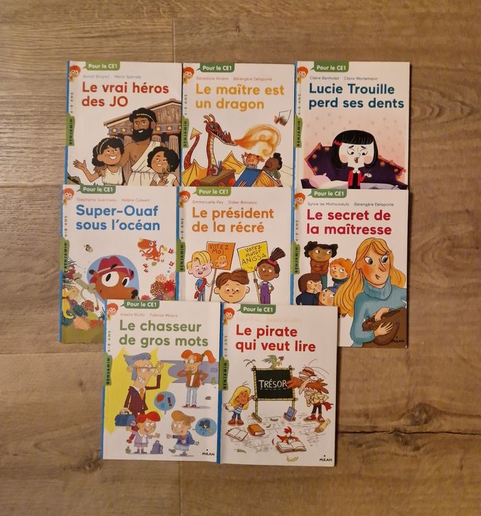 Lot de 8 livres ce1 milan benjamin