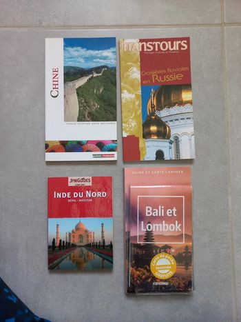 📖 Lot de 3 livres voyage Chine Inde Russie Bali et Lombok