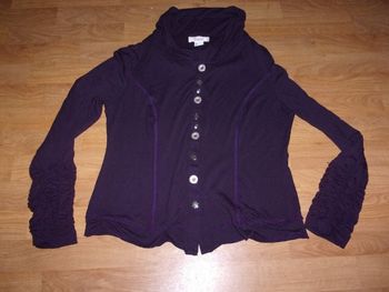 Chemisier LINEA TESINI violet fluide taille 42 TBE