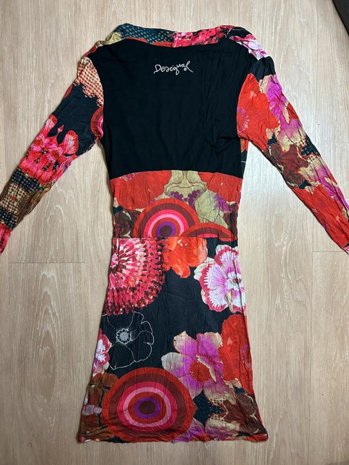Mini robe ou tunique Desigual rose imprimée multicolore - photo numéro 5
