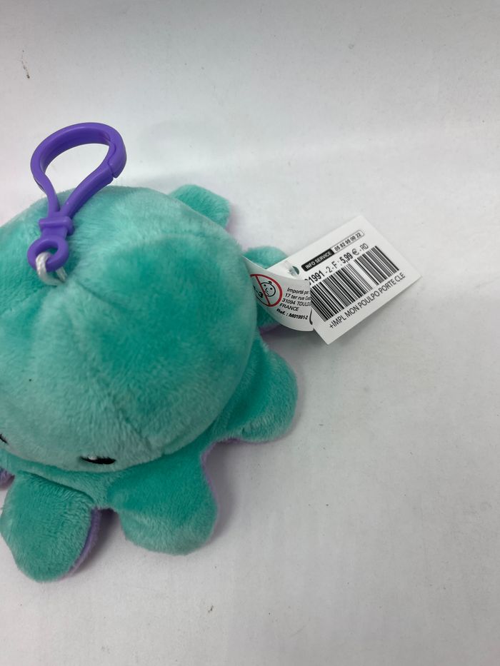 Lot de 3 peluches pieuvre poulpe Figurines réversible emoji émotions Neuf - photo numéro 2