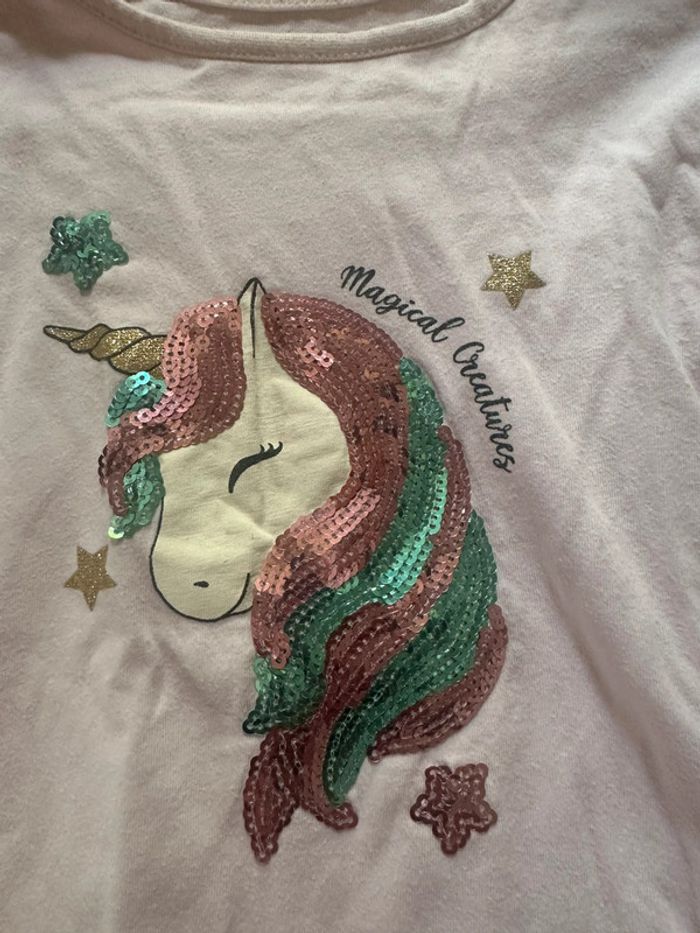 Haut rose enfant Inextenso avec licorne - photo numéro 2