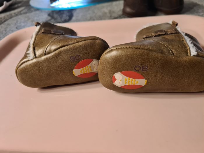 Chaussures. Bébé. Fourré. Marron. 10 cm. OB - photo numéro 3