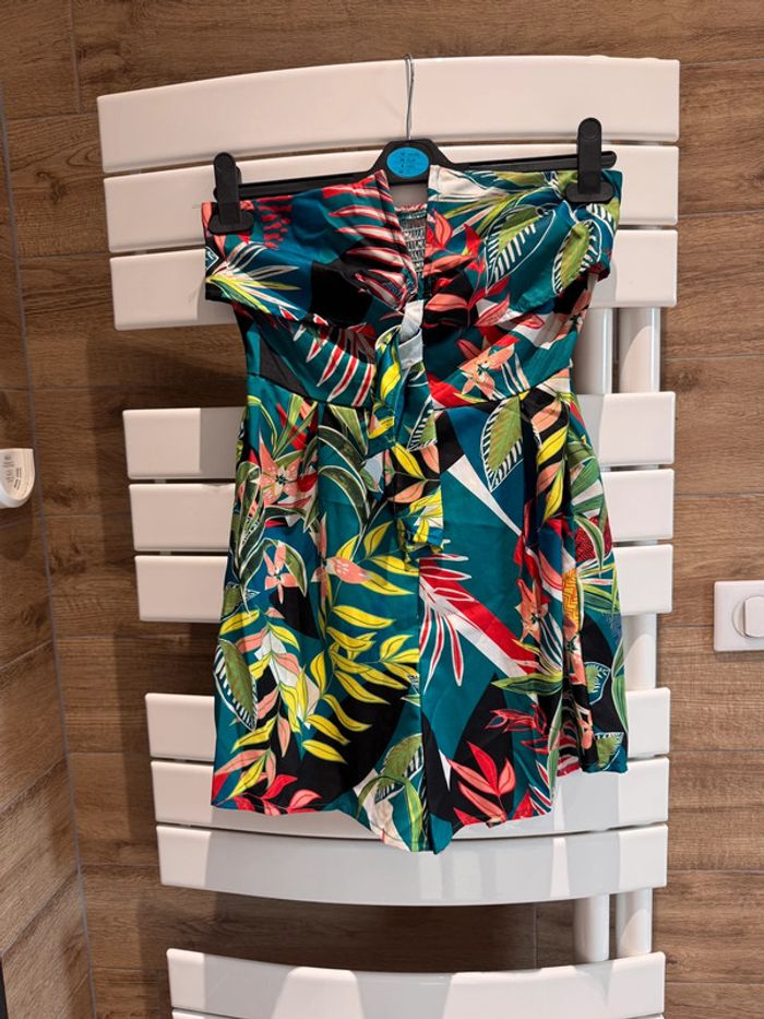 Combishort imprimé tropical
