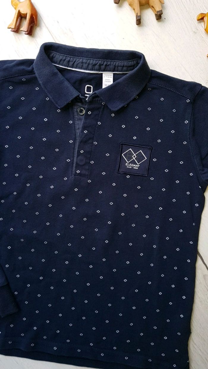 Polo okaidi bleu marine garçon 8ans cérémonie ou autre - photo numéro 3