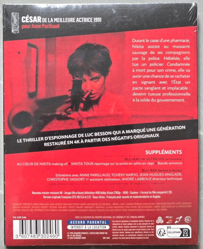 Nikita Blu-Ray 4k Ultra Hd + Blu-Ray Bonus (Édition Limitée) neuf sous Blister - photo numéro 2