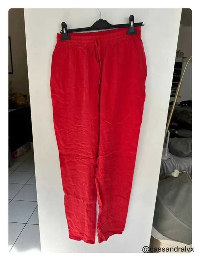 Pantalon rouge fluide - American Vintage