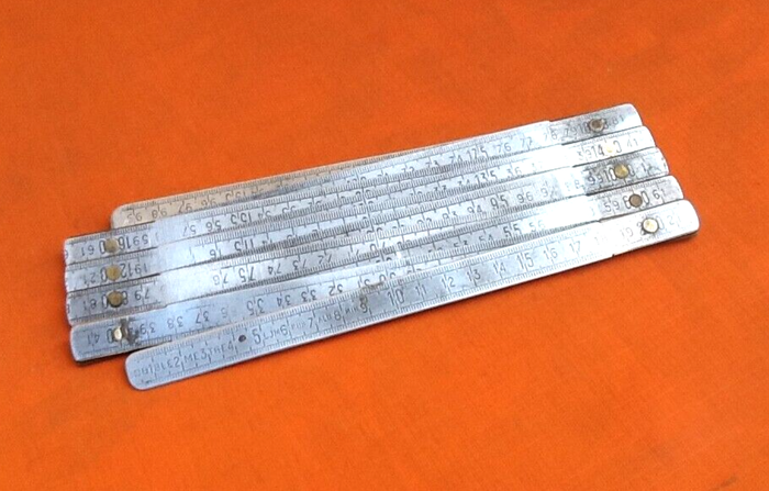 Double mètre pliant LJM (Justin Ledru Manufacture) DURALUMIN - photo numéro 2