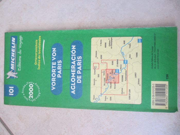 Carte Michelin n° 101 Banlieue de Paris 1:53000 - photo numéro 2