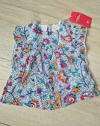 Blouse imprimée DPAM bébé fille 9mois