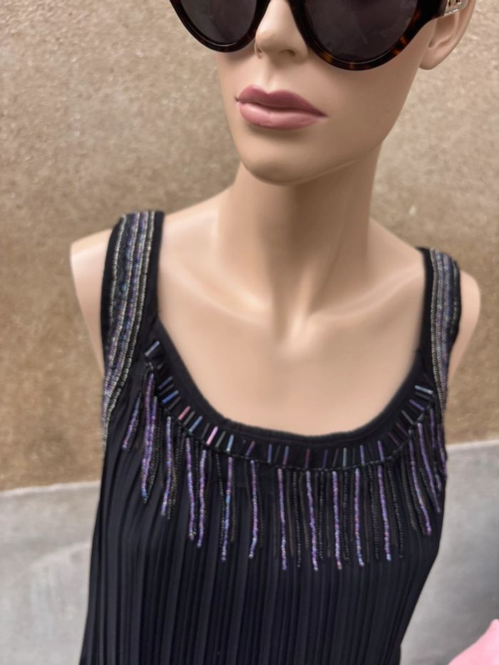 Robe de soirée breal noir avec des perles - photo numéro 6