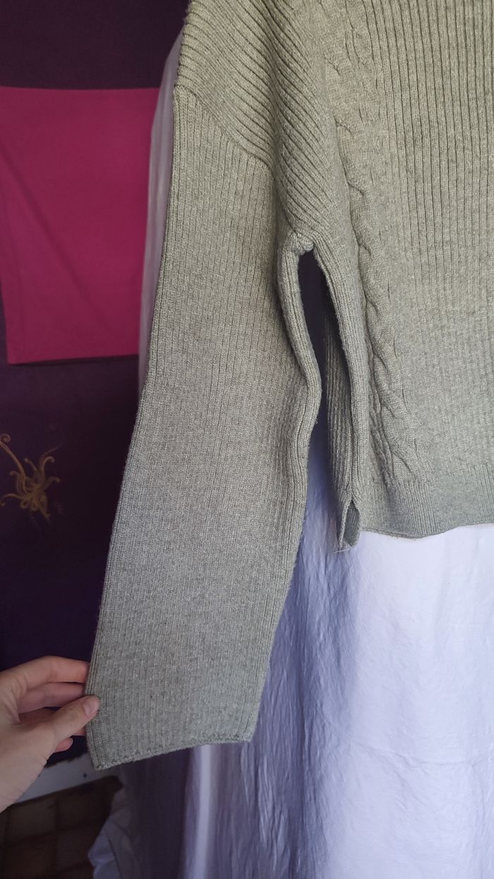 Pull vert amande taille XS - photo numéro 4